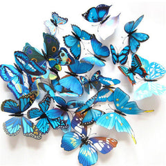 12 Pcs/Lot PVC Butterfly 3D Wall Stickers