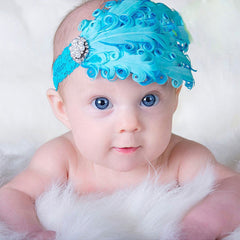 Feather Flower Baby Hair Band