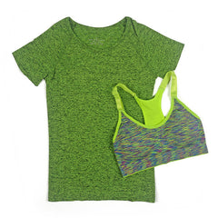 Women Quick Dry Yoga Set- T-shirt+Bra Set