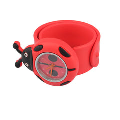 Red  Flap Ring Digital Slap Watch