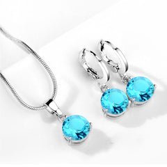 New Silver Color Jewelry Set