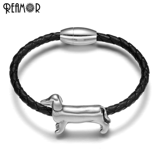 Lovely Dog  Braided Leather Bracelets