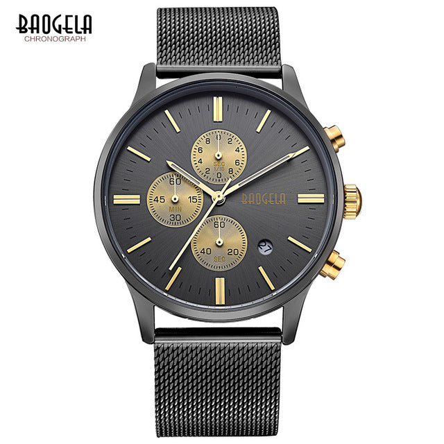 Fashion Stainless Steel Multi-function Wristwatch