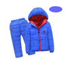 Unisex Winter Hooded Down Jackets+Trousers