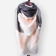 Evrfelan New Winter Scarf Fashion Women Scarf Luxury Plaid Cashmere Scarves Women Triangle Bandage Bufanda Wholesale 140*140*210