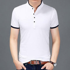 Slim Fit Mandarin Collar T-Shirts