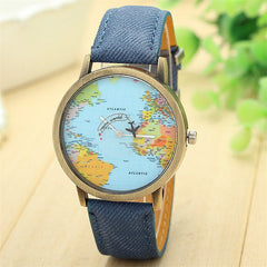 Global Travel By Plane Map Watches