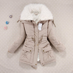 Thick Hooded Cotton Fleece Jacket