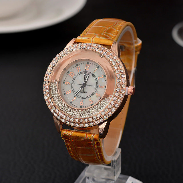 Luxury Leather Crystal Stone Watches – Swag Bag Loot