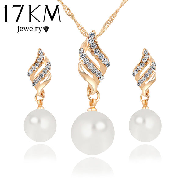 Fashion Big Simulated Pearl Jewelry Sets